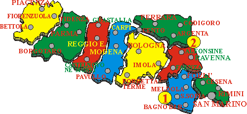 clicca sul  numero per aprire gli itinerari