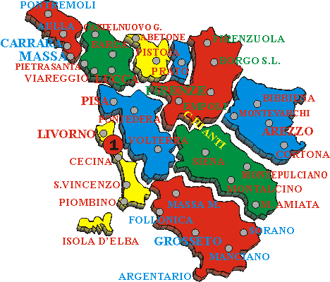 clicca sul numero per aprire gli itinerari