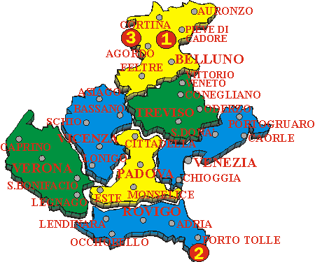 clicca sul numero per aprire gli itinerari