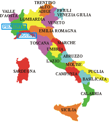 scegli tra le regioni in azzurro